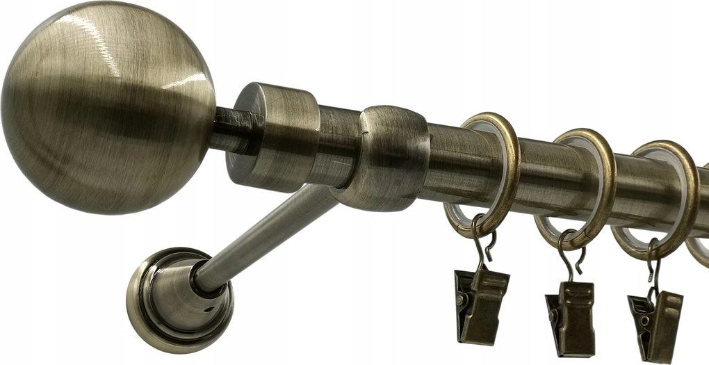 Függönyrúd Fém 19mm Gömb Modern Antik Arany 160cm