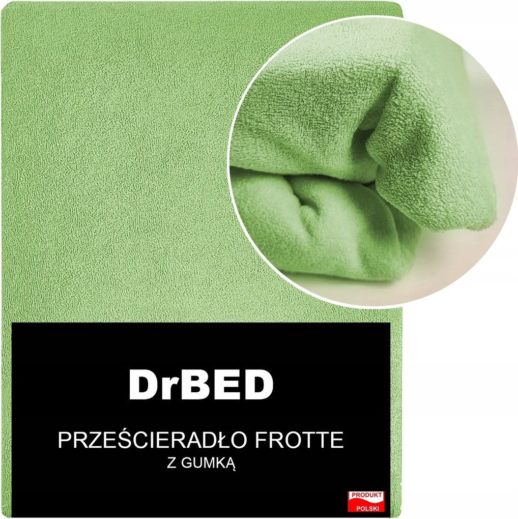 Frottír Gumis lepedő 180x200 Zöld Légáteresztő Puha Lengyel