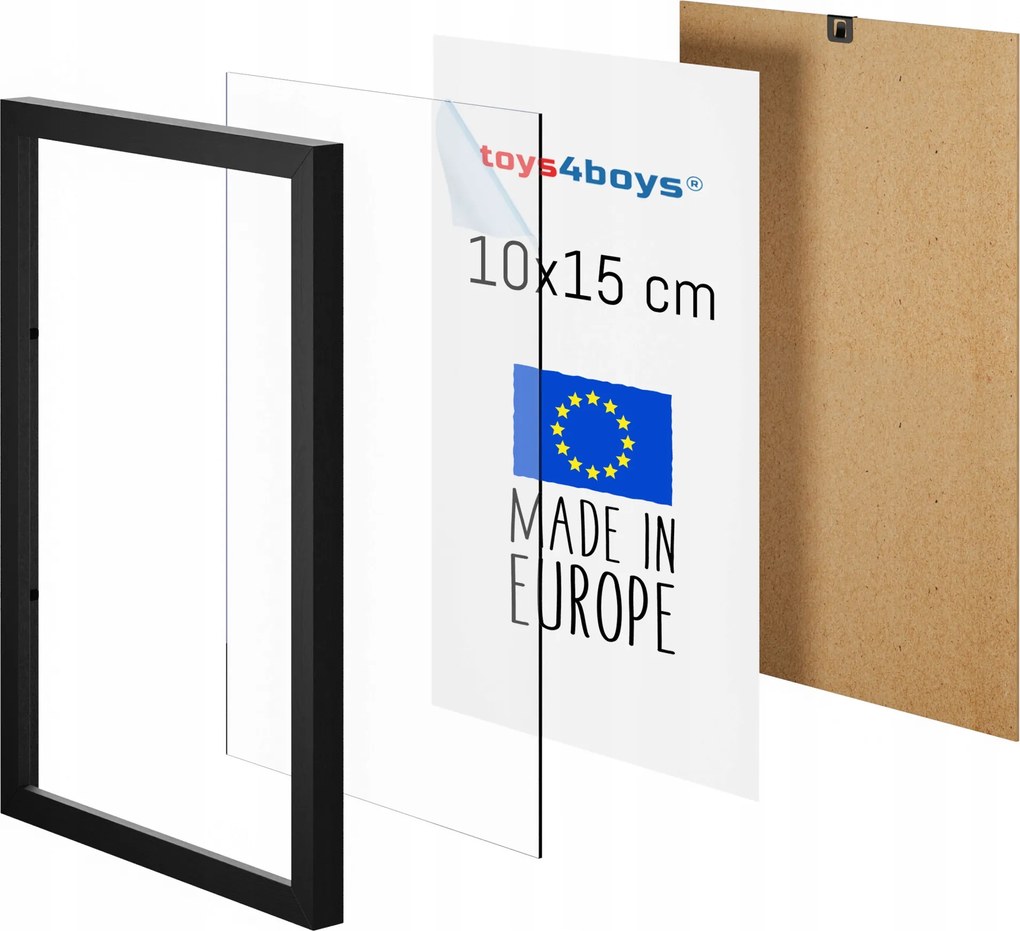 Képkeret 10X15 Fekete Fényképkeret fali képkeret