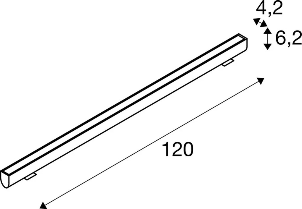 SLV GALEN 1003448 Fali lámpa 1x34W/LED 3000/4000K 3100LM IP65