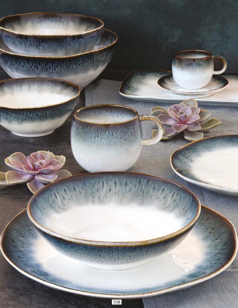 Porcelán lapostányér kék 26 cm Easy Life NUANCES