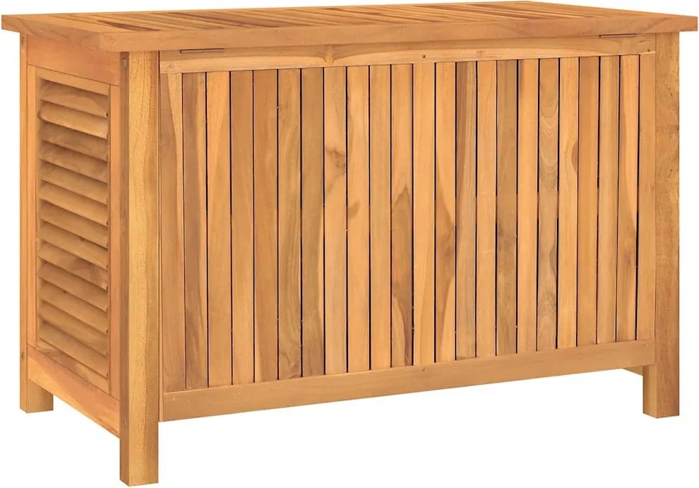 vidaXL tömör tíkfa kerti tárolóláda zsákkal 90 x 50 x 58 cm