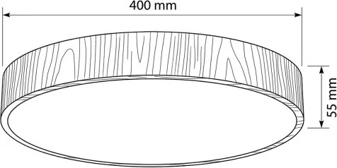 Brilagi - LED dimmelhető mennyezeti lámpatest POOL LED/50W/230V átm. 40 cm fa dekor +távirányító