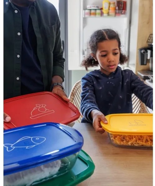 2 darabos PYREX üveg ételtároló készlet 1,2/2,5 l