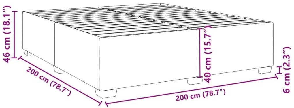 cappuccino színű műbőr ágykeret 200x200 cm