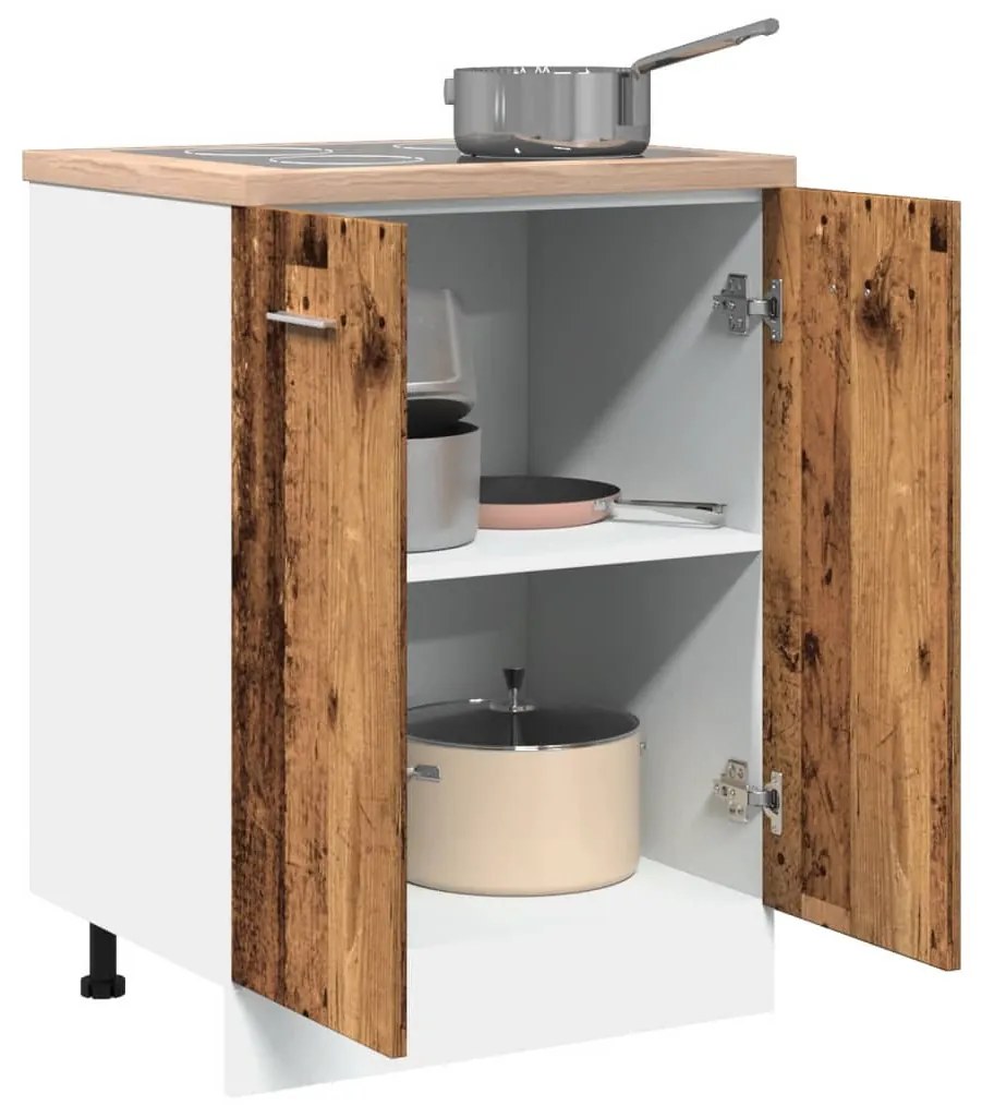 “Lyon” antik fa színű szerelt fa alsószekrény