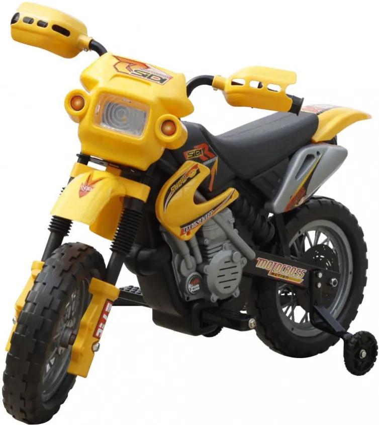 Gyerek elektromos sárga motorkerékpár