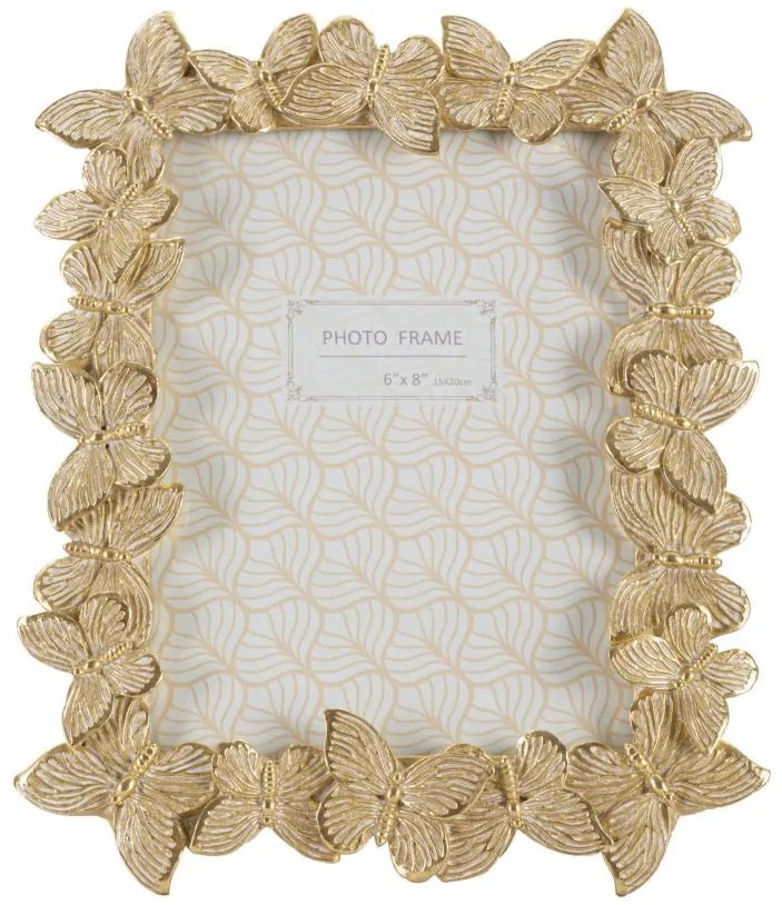 Fényképkeret farfalle glod 22,3x2,3x27,8 (belső fotó mérete 15x20)cm