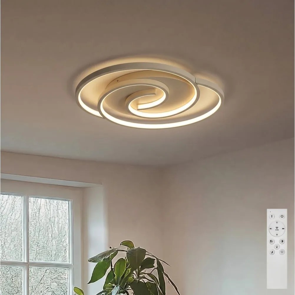 BRILAGI - LED fényerőszabályozható mennyezeti lámpa VELO LED/70W/230V 38x47,8 cm bézs + távirányító