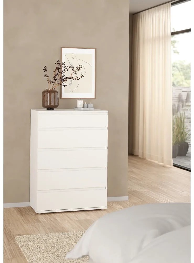 Fehér magas komód 77x107 cm Nova – Tvilum
