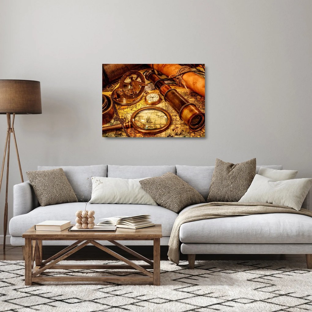Kép - Tengerészek történelmi segédeszközei (üvegen) (70x50 cm)