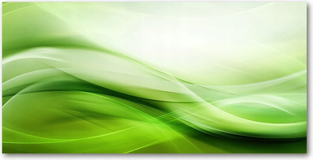 Konyhai panel Zöld hullámok háttér 120x60 cm Ragasztó