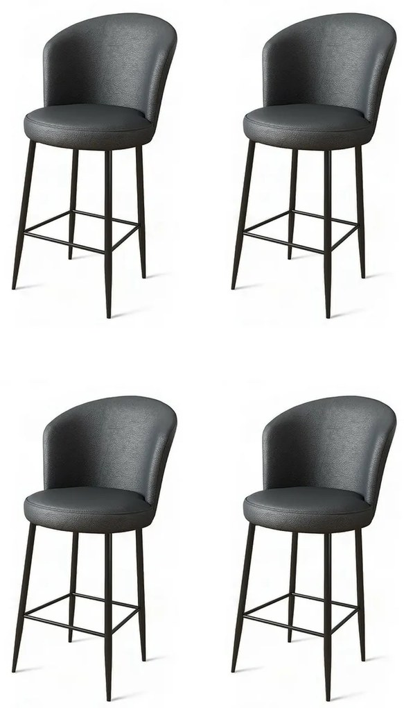 Uras Anthracite and Black bárszék szett, 4 db, 4 db
