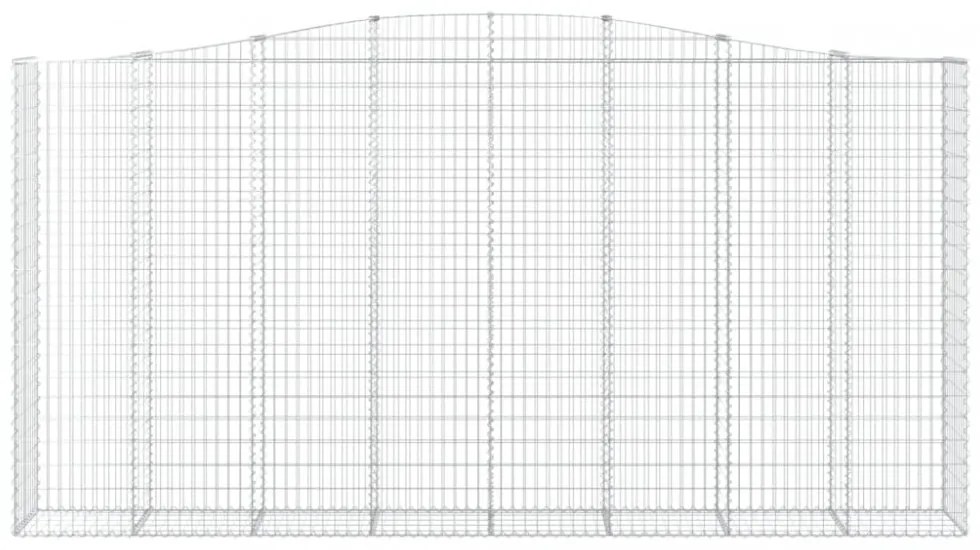 íves horganyzott vas gabion kosár 400x50x200/220 cm