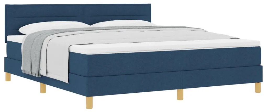 Box Spring Ágy matraccal Kék 180x200 cm Szövet