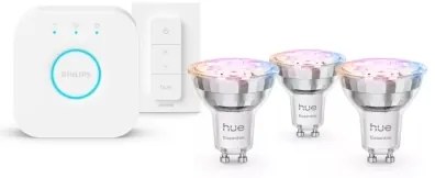 Philips Hue WACA kezdőkészlet 3xGU10/4,7W 2200-6500K + összekapcsoláshoz szükséges eszköz