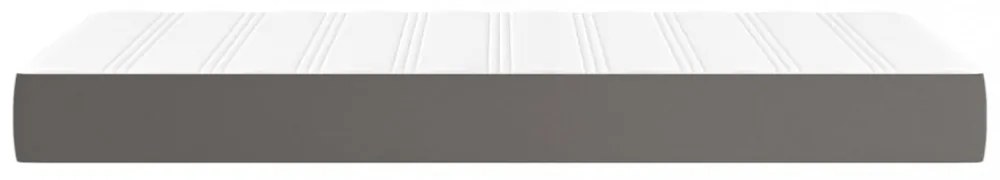 szürke műbőr zsebrugós ágymatrac 90x200x20 cm