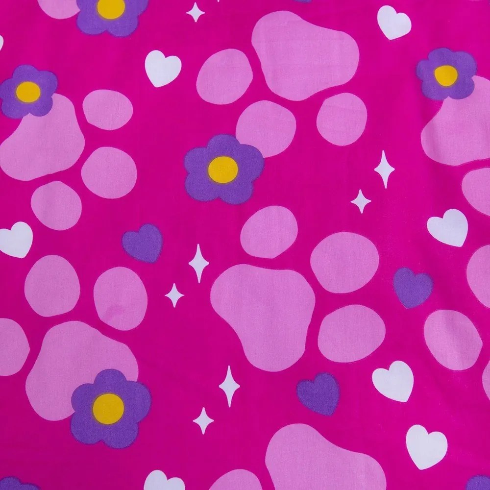 Rózsaszín pamut gyerek ágyneműhuzat babaágyhoz 100x135 cm Paw Patrol "Pawsome friendships grow" – Jerry Fabrics