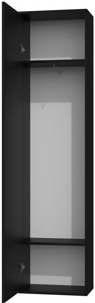 Baltrum Duo tükrös szekrény, 50x180x35 cm, fekete