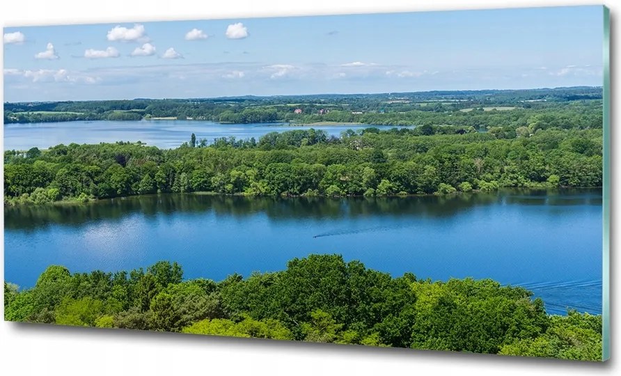 Fotó üvegkép Vízesés a hegyekben 100x70