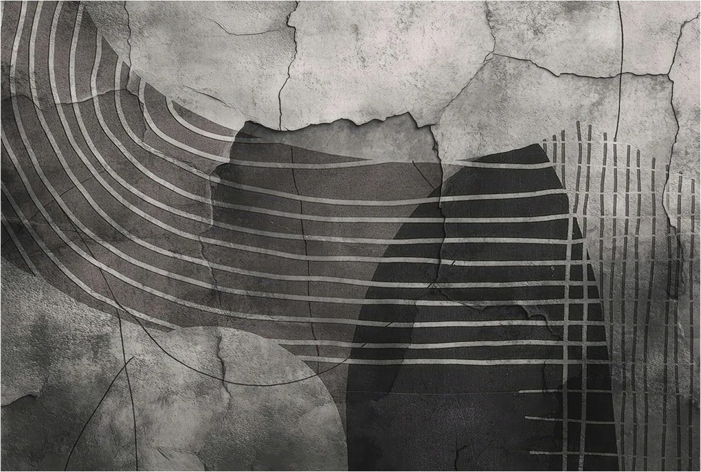 Fotótapéta Flizelin Szoba tapéta Absztrakt vonalak 104x70 Ragasztó