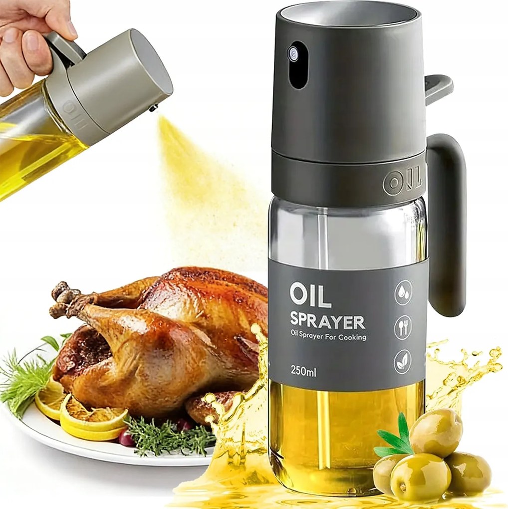 Konyhai Olajmosó Spray Üveg Adagoló Nyéllel Nagy