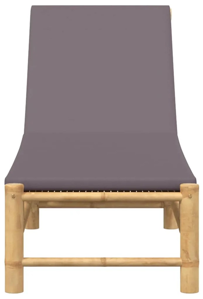 Bambusz napozóágy párnákkal 55x199x30 cm