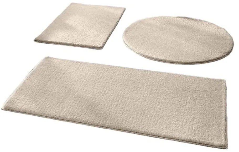 Bézs fürdőszobai kilépő szett 3 db-os 50x90 cm – Mila Home