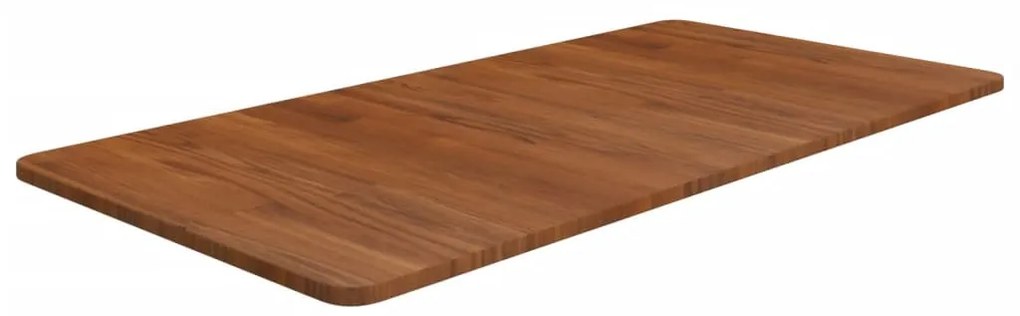 sötétbarna kezelt tömör fa fürdőszobai pult 100x50x1,5 cm