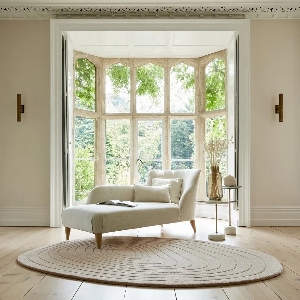 Krémszínű gyapjú szőnyeg 200x290 cm Puddle Wool – Flair Rugs