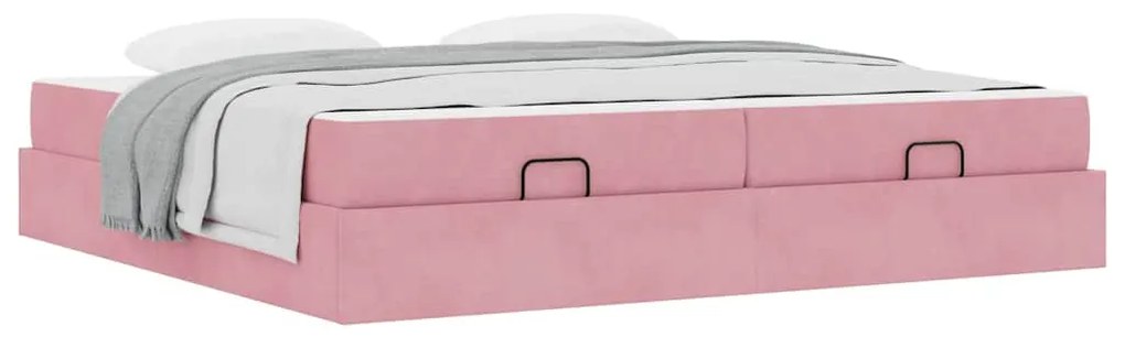 Ágykeret Rózsaszín 200 x 200 cm Bársony