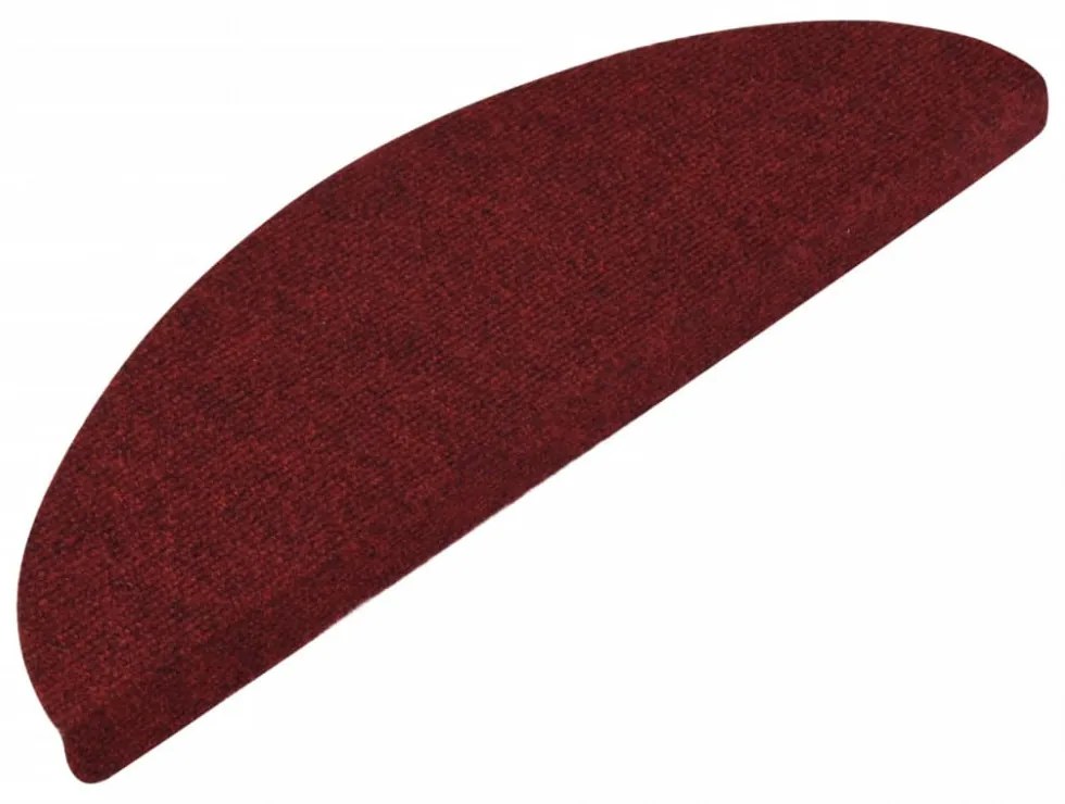 15 db piros öntapadó lépcsőszőnyeg 65x22,5x3,5 cm