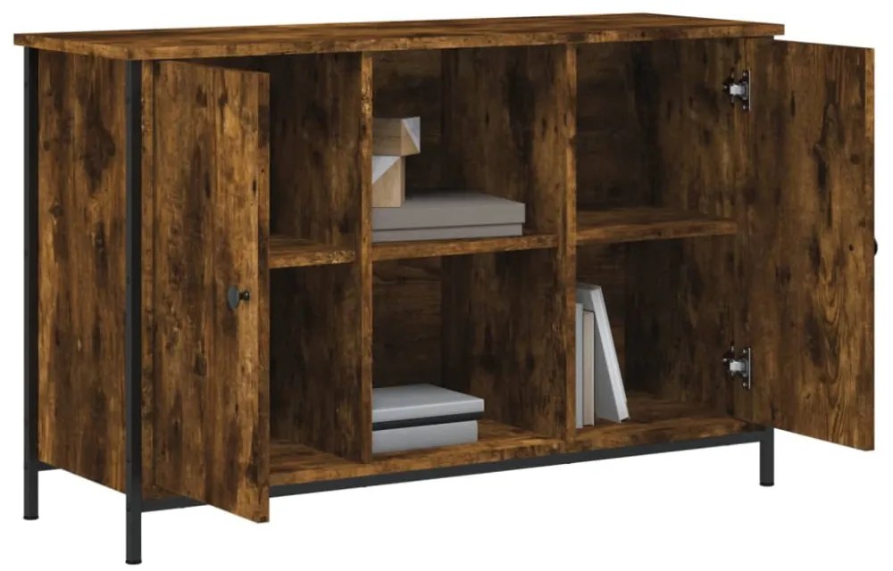 füstös tölgy színű szerelt fa TV-szekrény 100x35x65 cm