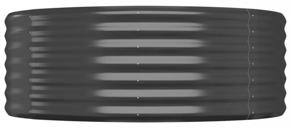 antracitszürke horganyzott acél kerti magaságyás 396x100x36 cm