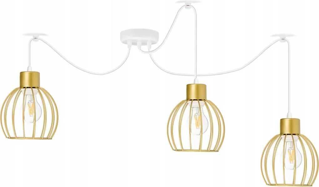 Függő mennyezeti lámpa Zwis Loft lámpabúra 3xE27 Pók