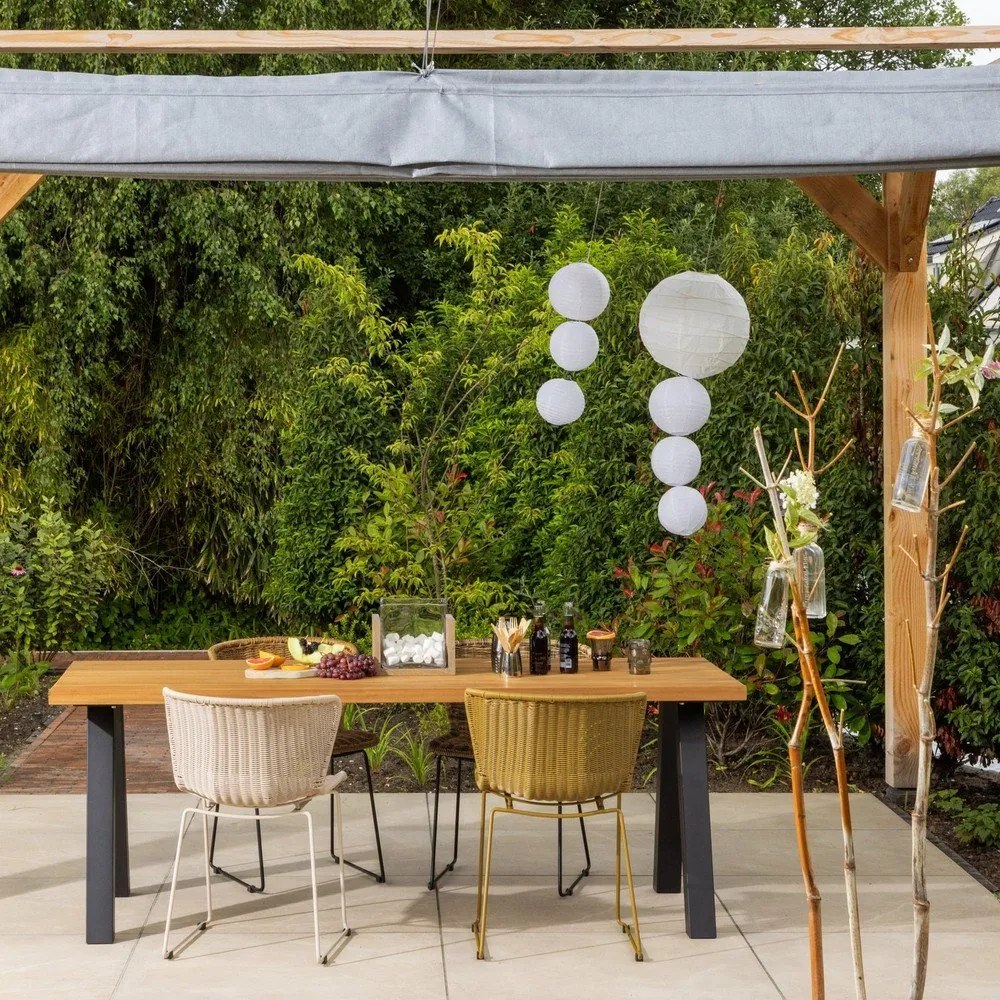 Bézs műrattan kerti szék szett 2 db-os Wings – WOOOD