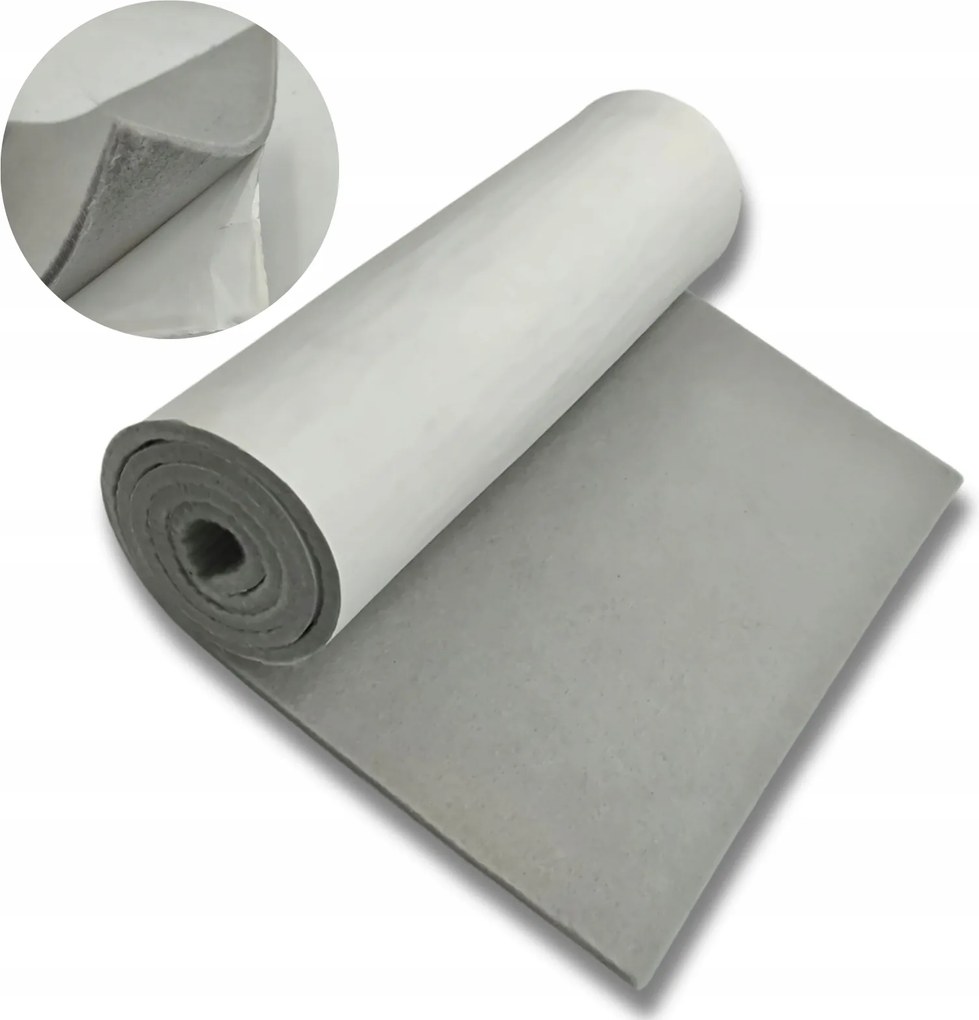 Öntapadó filc Világos Szürke 5mm Vastag 50x140 cm 900g/m2 rugalmas