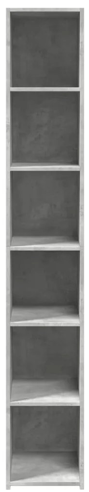 betonszürke szerelt fa magasszekrény 30 x 41 x 185 cm