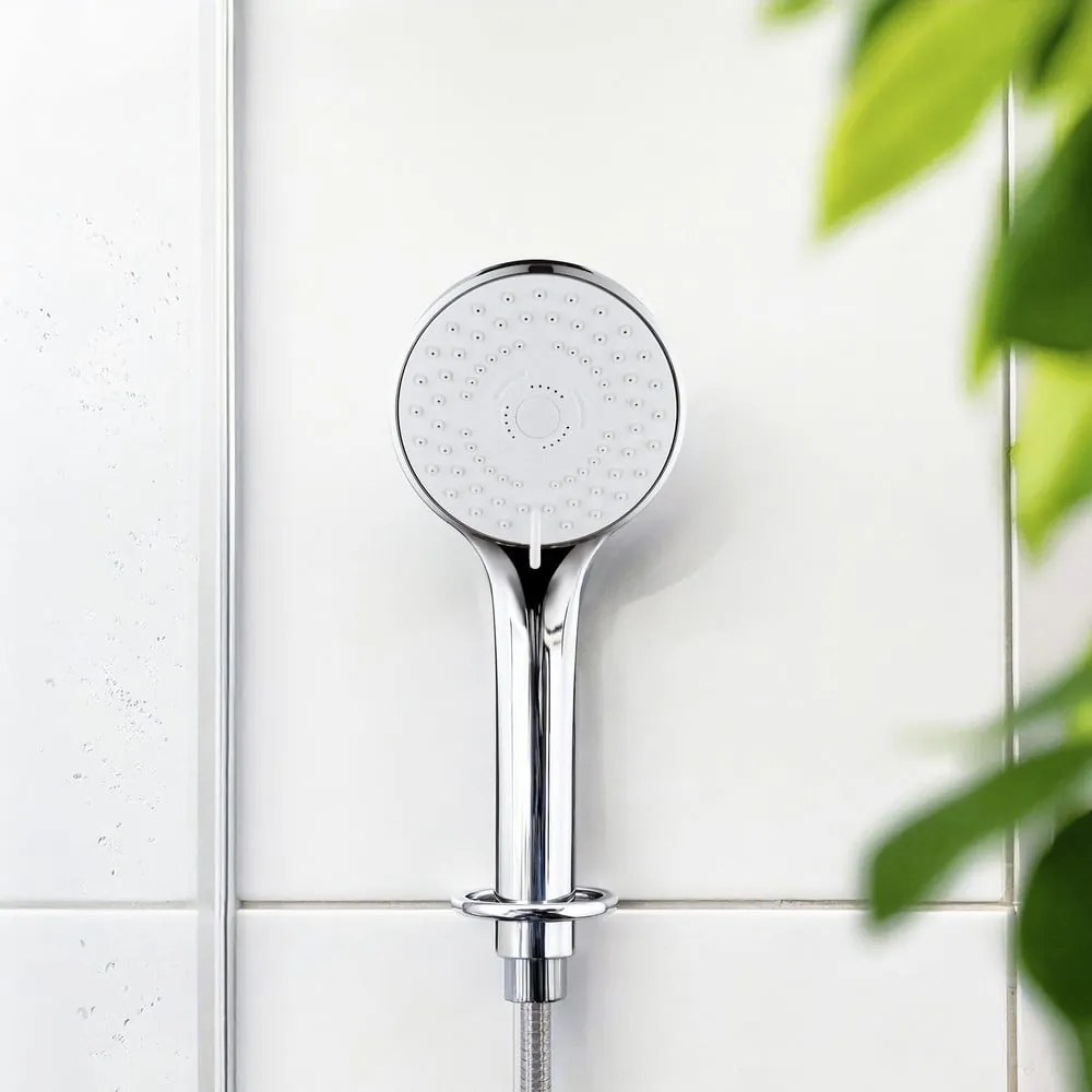 Ezüstszínű műanyag zuhanyfej ø 9,5 cm Uno – Allstar