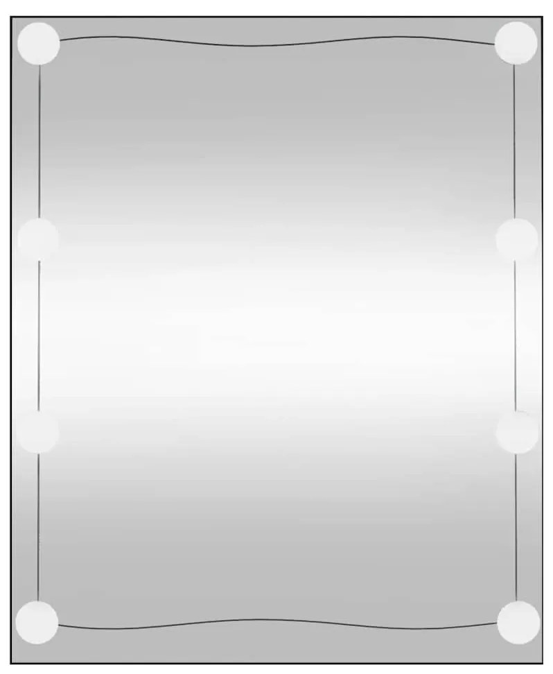 téglalap alakú üveg falitükör LED fényekkel 50 x 60 cm