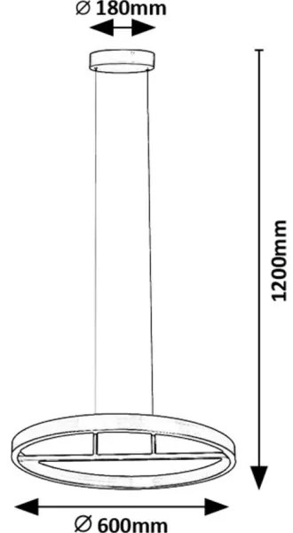 Rabalux 72221 - LED Csillár zsinóron THRIC LED/42W/230V arany