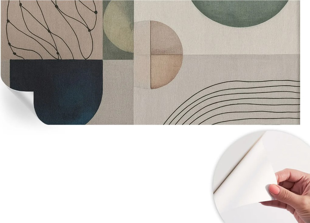 Matt öntapadós fotótapéta falra Geometrikus formák 250x104 cm