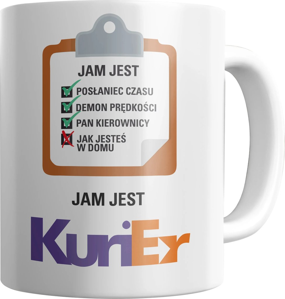 Fehér Bögre Futárnak Én Vagyok A Futár Ajándék Bögre Futárnak