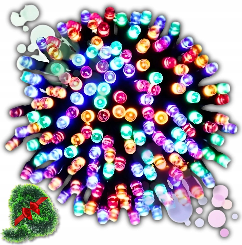 Karácsonyfa Fényfüzér 1000 Led Kültéri/beltéri Színes Multi Fényfüzér Karácsonyfára 68M