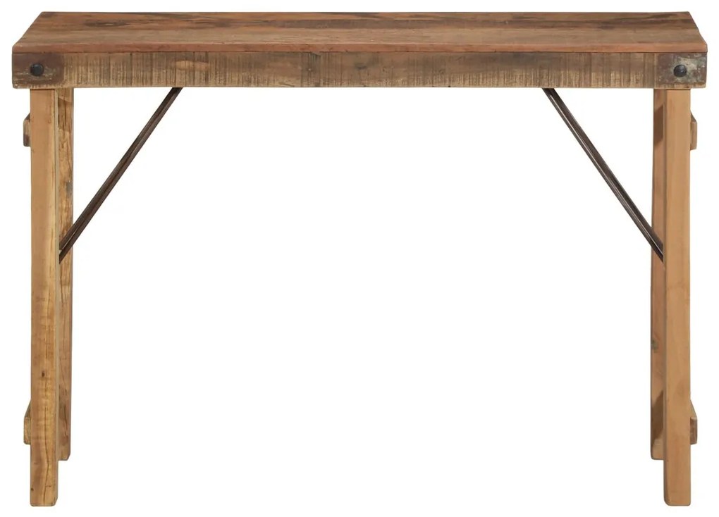 Konzolasztal 110x35x76 cm Tömör Újrahasznosított Fa