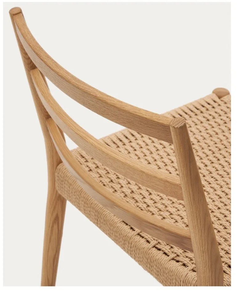 Natúr színű tölgyfa étkezőszék szett 2 db-os Analy – Kave Home