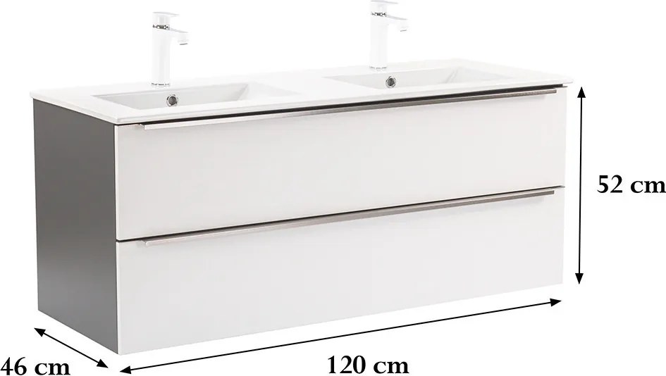 Vario Trim 120 Fürdőszoba alsó szekrény mosdóval