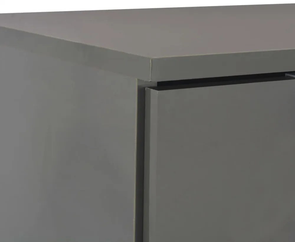 magasfényű szürke szerelt fa tálalószekrény 71x35x80 cm