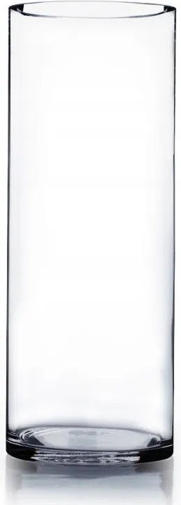 Váza Üveg Henger Tubus h 30 cm d 15 cm