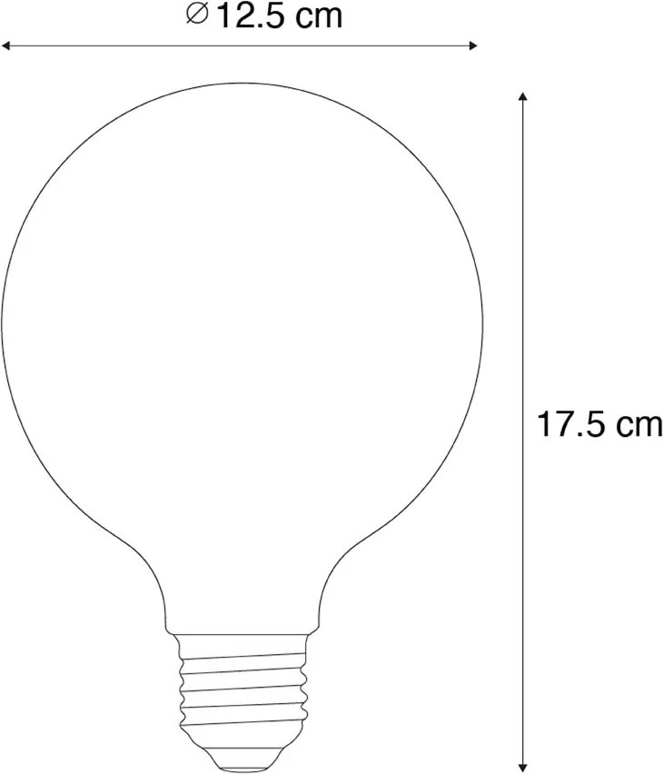 5 darabos E27 szabályozható LED izzó szett G125 5W 450 lm 3000K